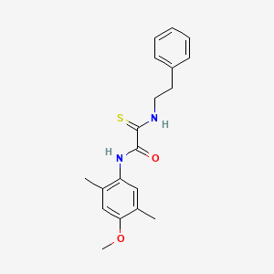 N-(4-methoxy-2,5-dimethylphenyl)-2-[(2-phenylethyl)amino]-2-thioxoacetamide