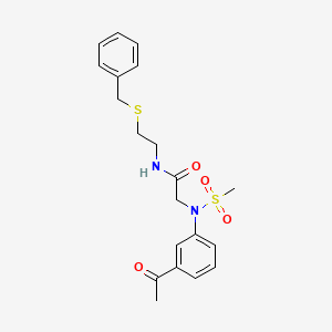 2-(3-acetyl-N-methylsulfonylanilino)-N-(2-benzylsulfanylethyl)acetamide