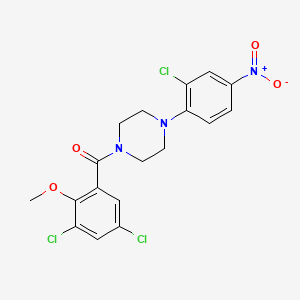 1-(2-chloro-4-nitrophenyl)-4-(3,5-dichloro-2-methoxybenzoyl)piperazine