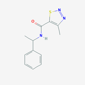 molecular formula C12H13N3OS B420518 4-methyl-N-(1-phenylethyl)-1,2,3-thiadiazole-5-carboxamide CAS No. 722460-34-6