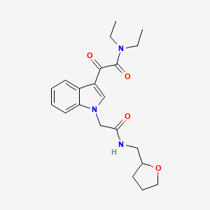 N,N-diethyl-2-oxo-2-(1-{2-oxo-2-[(tetrahydro-2-furanylmethyl)amino]ethyl}-1H-indol-3-yl)acetamide