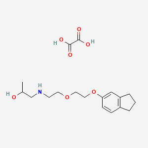 1-[2-[2-(2,3-dihydro-1H-inden-5-yloxy)ethoxy]ethylamino]propan-2-ol;oxalic acid