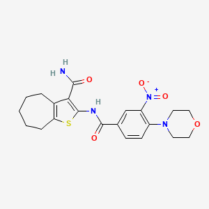 2-{[4-(4-morpholinyl)-3-nitrobenzoyl]amino}-5,6,7,8-tetrahydro-4H-cyclohepta[b]thiophene-3-carboxamide