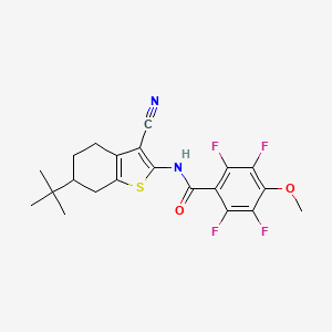 N-(6-tert-butyl-3-cyano-4,5,6,7-tetrahydro-1-benzothien-2-yl)-2,3,5,6-tetrafluoro-4-methoxybenzamide