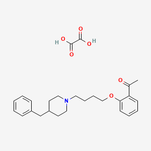 1-[2-[4-(4-Benzylpiperidin-1-yl)butoxy]phenyl]ethanone;oxalic acid