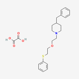 4-Benzyl-1-[2-(2-phenylsulfanylethoxy)ethyl]piperidine;oxalic acid