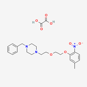 1-Benzyl-4-[2-[2-(5-methyl-2-nitrophenoxy)ethoxy]ethyl]piperazine;oxalic acid