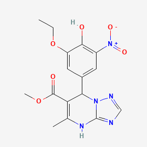 methyl 7-(3-ethoxy-4-hydroxy-5-nitrophenyl)-5-methyl-4,7-dihydro[1,2,4]triazolo[1,5-a]pyrimidine-6-carboxylate