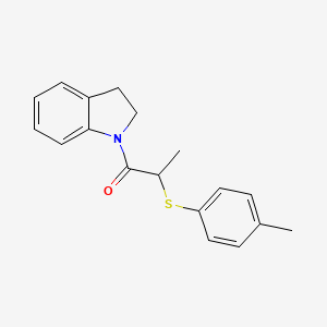 1-(2,3-Dihydroindol-1-yl)-2-(4-methylphenyl)sulfanylpropan-1-one