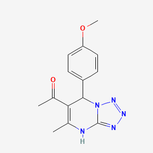 1-[7-(4-methoxyphenyl)-5-methyl-4,7-dihydrotetrazolo[1,5-a]pyrimidin-6-yl]ethanone