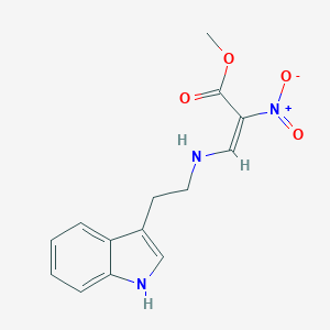 molecular formula C14H15N3O4 B420529 methyl 2-nitro-3-{[2-(1H-indol-3-yl)ethyl]amino}acrylate 