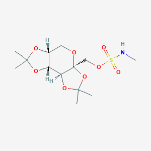 molecular formula C13H23NO8S B042053 [(1R,2S,6S,9R)-4,4,11,11-四甲基-3,5,7,10,12-五氧杂三环[7.3.0.02,6]十二烷-6-基]甲基N-甲基磺酰胺酸盐 CAS No. 97240-80-7