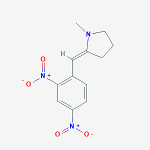 molecular formula C12H13N3O4 B420530 2-{2,4-Bisnitrobenzylidene}-1-methylpyrrolidine CAS No. 66163-27-7