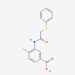 4-Methyl-3-{[(phenylsulfanyl)acetyl]amino}benzoic acid