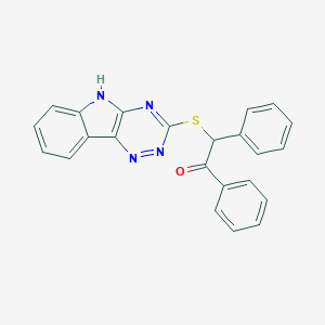molecular formula C23H16N4OS B420533 1,2-diphenyl-2-(5H-[1,2,4]triazino[5,6-b]indol-3-ylsulfanyl)ethanone CAS No. 83954-03-4