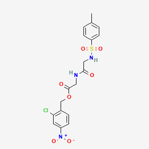 2-Chloro-4-nitrobenzyl 2-[(2-{[(4-methylphenyl)sulfonyl]amino}acetyl)amino]acetate