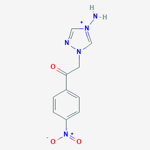 molecular formula C10H10N5O3+ B420534 4-amino-1-[2-(4-nitrophenyl)-2-oxoethyl]-1H-1,2,4-triazol-4-ium 