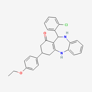 11-(2-chlorophenyl)-3-(4-ethoxyphenyl)-2,3,4,5,10,11-hexahydro-1H-dibenzo[b,e][1,4]diazepin-1-one