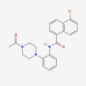 N-[2-(4-acetyl-1-piperazinyl)phenyl]-5-bromo-1-naphthamide