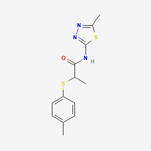 2-(4-methylphenyl)sulfanyl-N-(5-methyl-1,3,4-thiadiazol-2-yl)propanamide