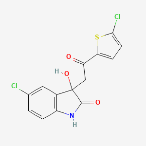 5-chloro-3-[2-(5-chloro-2-thienyl)-2-oxoethyl]-3-hydroxy-1,3-dihydro-2H-indol-2-one