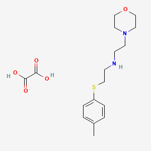 N-[2-(4-methylphenyl)sulfanylethyl]-2-morpholin-4-ylethanamine;oxalic acid