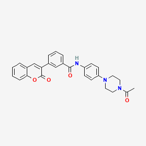 N-[4-(4-acetylpiperazin-1-yl)phenyl]-3-(2-oxo-2H-chromen-3-yl)benzamide