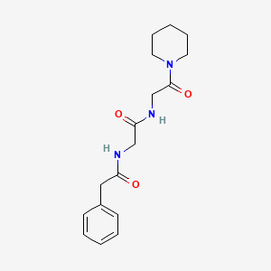 N~1~-{2-Oxo-2-[(2-oxo-2-piperidinoethyl)amino]ethyl}-2-phenylacetamide