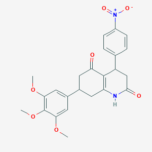 4-(4-nitrophenyl)-7-(3,4,5-trimethoxyphenyl)-4,6,7,8-tetrahydroquinoline-2,5(1H,3H)-dione