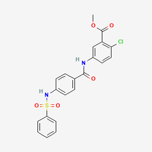 methyl 2-chloro-5-({4-[(phenylsulfonyl)amino]benzoyl}amino)benzoate