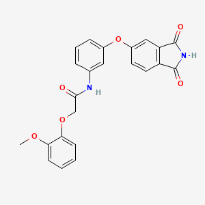 N-{3-[(1,3-dioxo-2,3-dihydro-1H-isoindol-5-yl)oxy]phenyl}-2-(2-methoxyphenoxy)acetamide