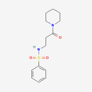 N-[3-oxo-3-(1-piperidinyl)propyl]benzenesulfonamide