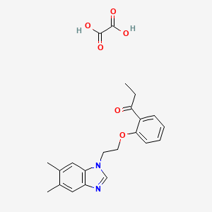 1-[2-[2-(5,6-Dimethylbenzimidazol-1-yl)ethoxy]phenyl]propan-1-one;oxalic acid