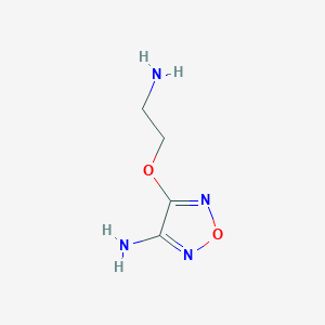 molecular formula C4H8N4O2 B420545 4-(2-Aminoethoxy)-1,2,5-oxadiazol-3-amine CAS No. 313549-19-8