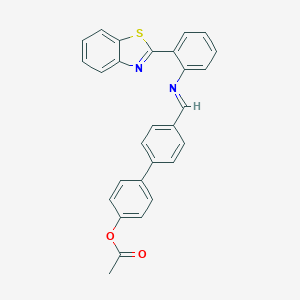 4'-[(E)-{[2-(1,3-BENZOTHIAZOL-2-YL)PHENYL]IMINO}METHYL]-[1,1'-BIPHENYL]-4-YL ACETATE