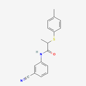 N-(3-cyanophenyl)-2-(4-methylphenyl)sulfanylpropanamide