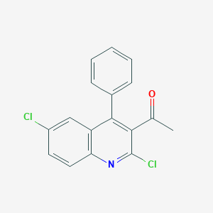 molecular formula C17H11Cl2NO B420547 1-(2,6-二氯-4-苯基喹啉-3-基)乙酮 CAS No. 307329-97-1