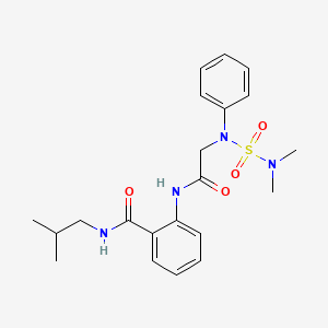 2-{2-[(DIMETHYLSULFAMOYL)(PHENYL)AMINO]ACETAMIDO}-N-(2-METHYLPROPYL)BENZAMIDE