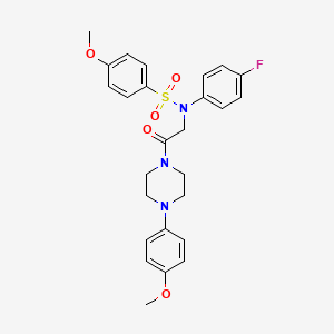 N-(4-fluorophenyl)-4-methoxy-N-{2-[4-(4-methoxyphenyl)-1-piperazinyl]-2-oxoethyl}benzenesulfonamide