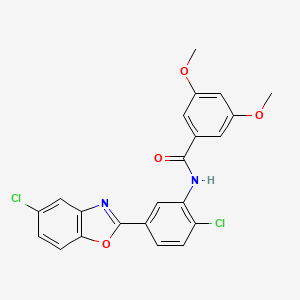 N-[2-chloro-5-(5-chloro-1,3-benzoxazol-2-yl)phenyl]-3,5-dimethoxybenzamide