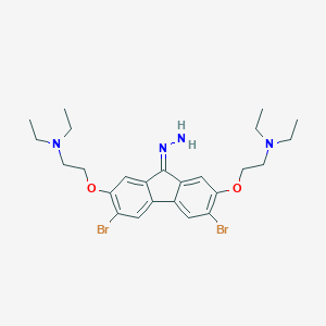 molecular formula C25H34Br2N4O2 B420552 3,6-dibromo-2,7-bis[2-(diethylamino)ethoxy]-9H-fluoren-9-one hydrazone 