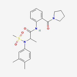 N~2~-(3,4-dimethylphenyl)-N~2~-(methylsulfonyl)-N~1~-[2-(1-pyrrolidinylcarbonyl)phenyl]alaninamide