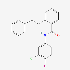 N-(3-chloro-4-fluorophenyl)-2-(2-phenylethyl)benzamide