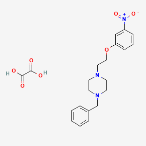 1-Benzyl-4-[2-(3-nitrophenoxy)ethyl]piperazine;oxalic acid