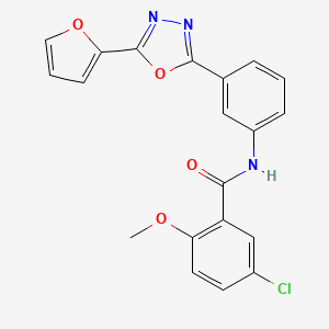 5-chloro-N-{3-[5-(2-furyl)-1,3,4-oxadiazol-2-yl]phenyl}-2-methoxybenzamide