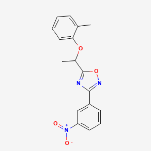 5-[1-(2-methylphenoxy)ethyl]-3-(3-nitrophenyl)-1,2,4-oxadiazole