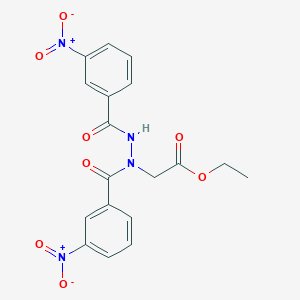molecular formula C18H16N4O8 B420556 Ethyl [1,2-bis(3-nitrobenzoyl)hydrazino]acetate 