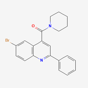 (6-Bromo-2-phenyl-4-quinolyl)(piperidino)methanone