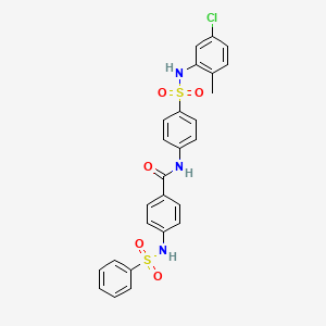 N-(4-{[(5-chloro-2-methylphenyl)amino]sulfonyl}phenyl)-4-[(phenylsulfonyl)amino]benzamide