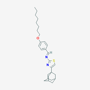 molecular formula C28H38N2OS B420557 N-[4-(1-adamantyl)-1,3-thiazol-2-yl]-N-[4-(octyloxy)benzylidene]amine 